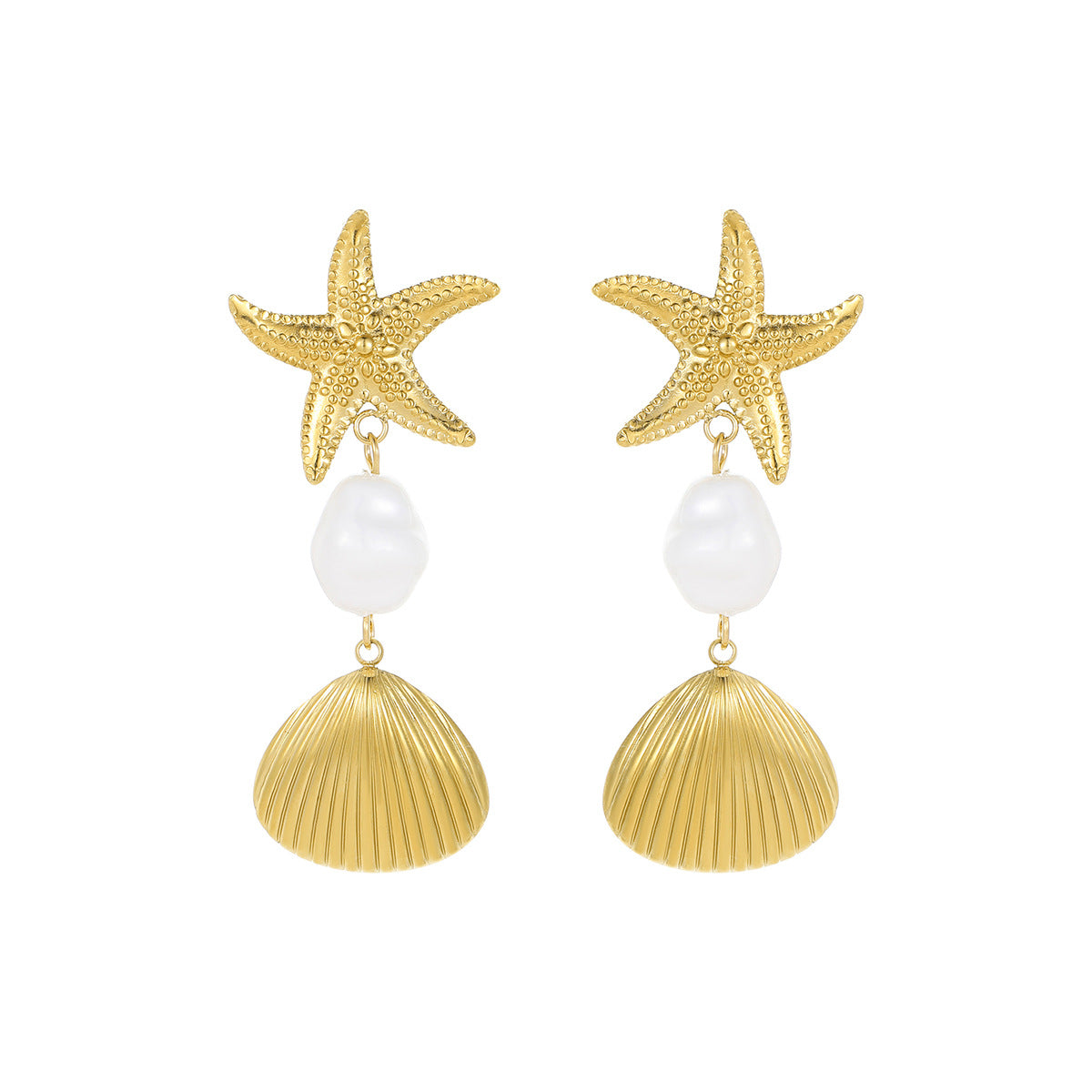 Boucles d'oreilles Nyali en forme d'étoile de mer