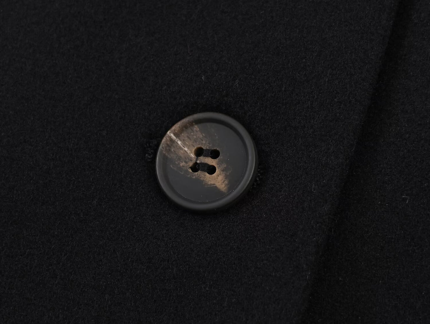 Noirelle Black Collar Woolen Coat