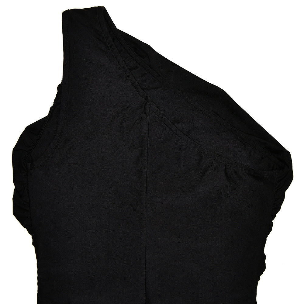 Robe longue plissée asymétrique Liyana