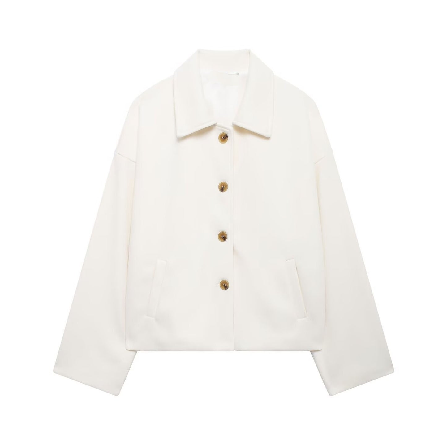 Veste en laine à revers courts Ayoka