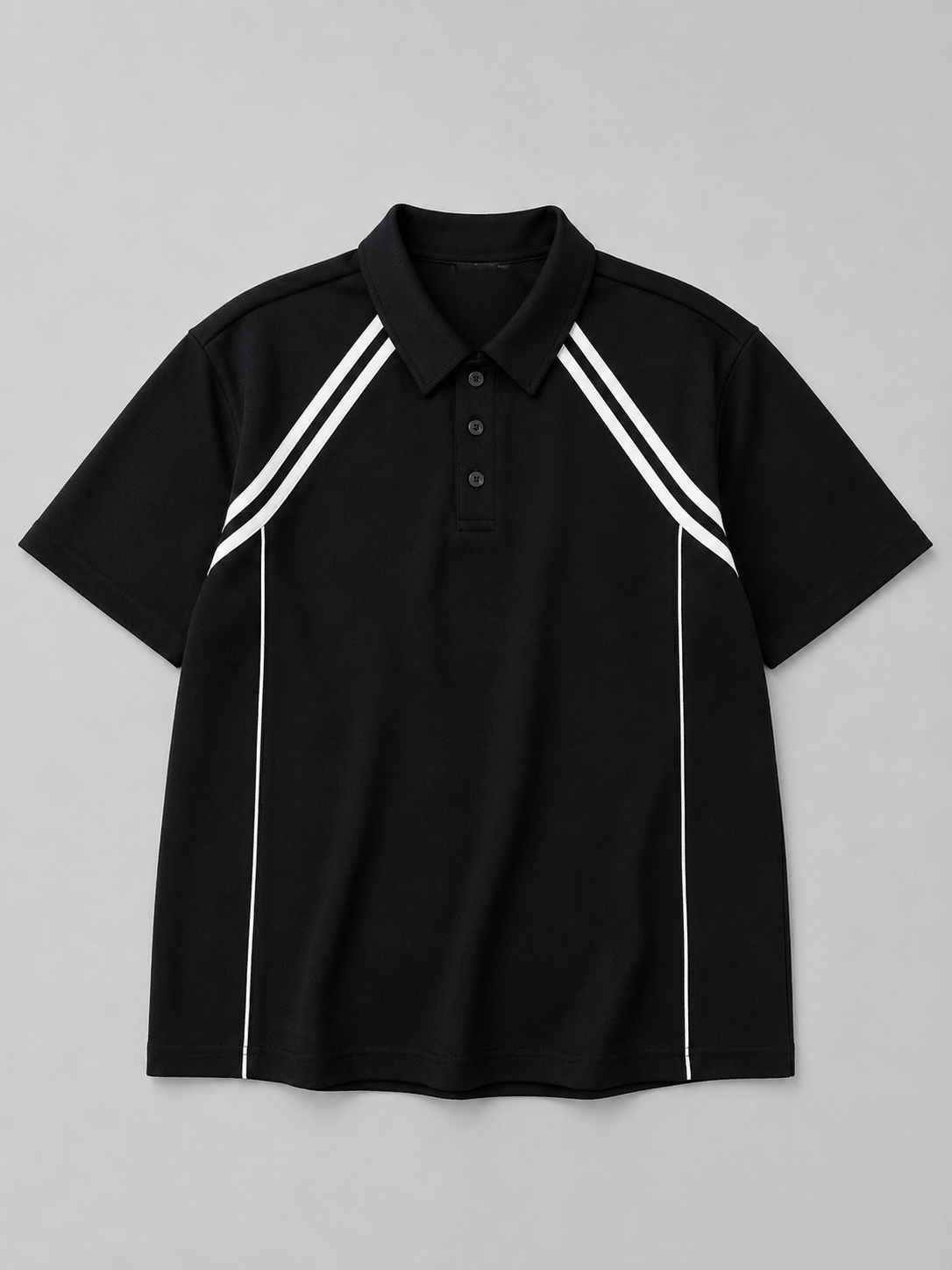 Rotimi Color-Block Straight-Shoulder Minimalist Polo