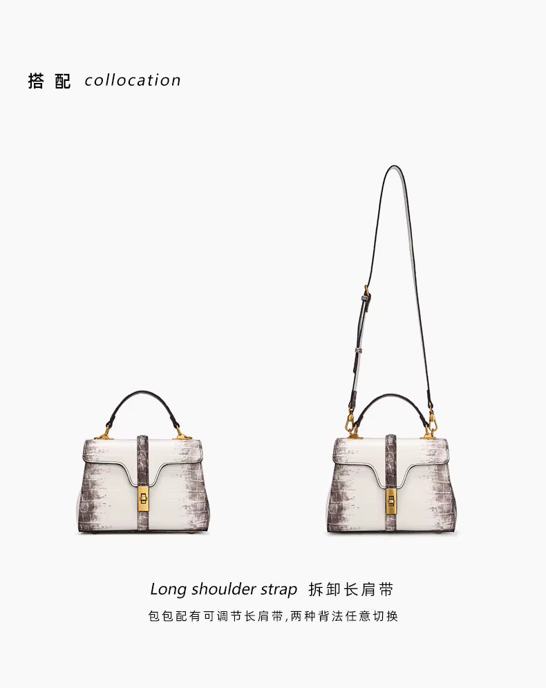 Makena Crocodile Luxe Handbag
