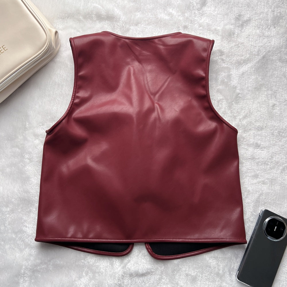Zaria Luxe Leather Vest