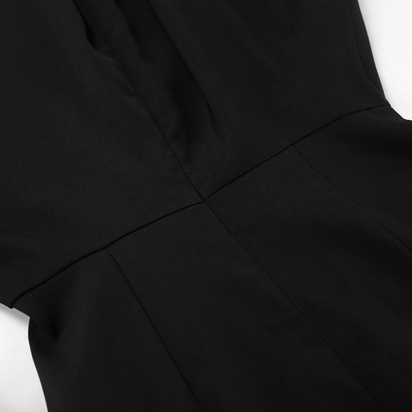 Robe Adira noire à manches cloche