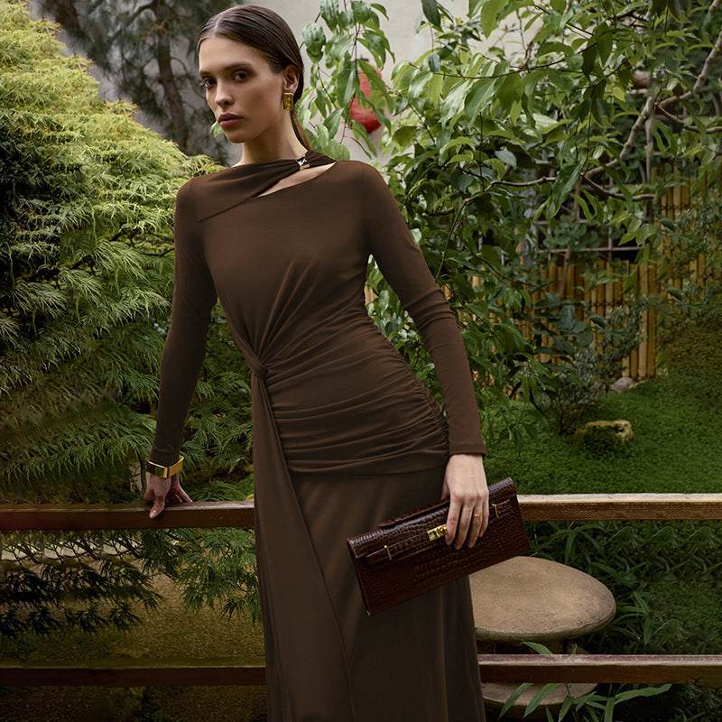 Robe Elara plissée luxe
