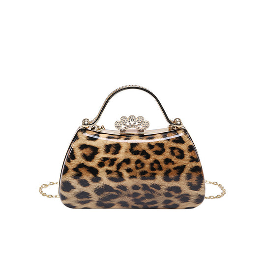 Zaria Leopard Retro Crossbody Bag