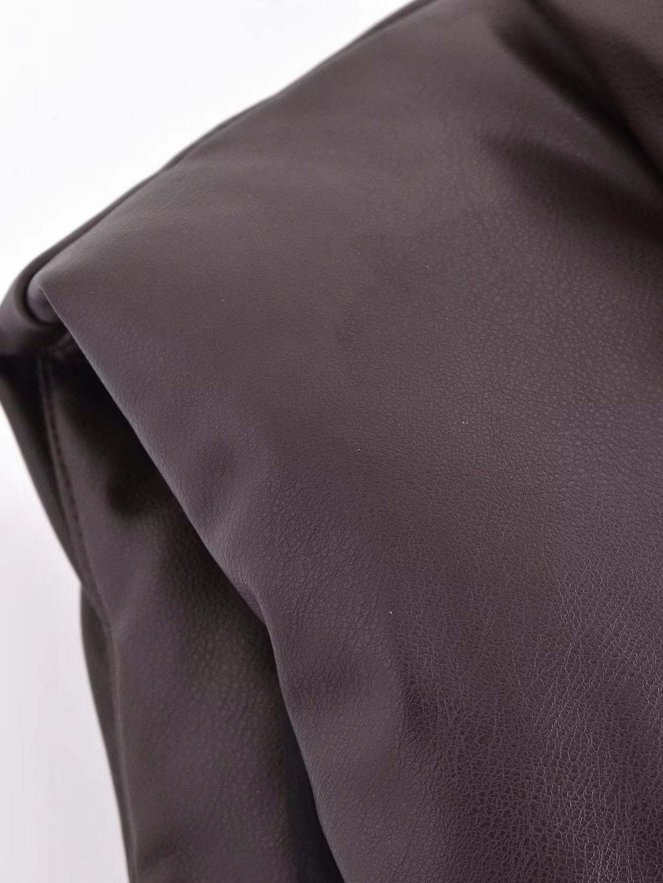 Adira Stand-Collar Faux Leather Vest