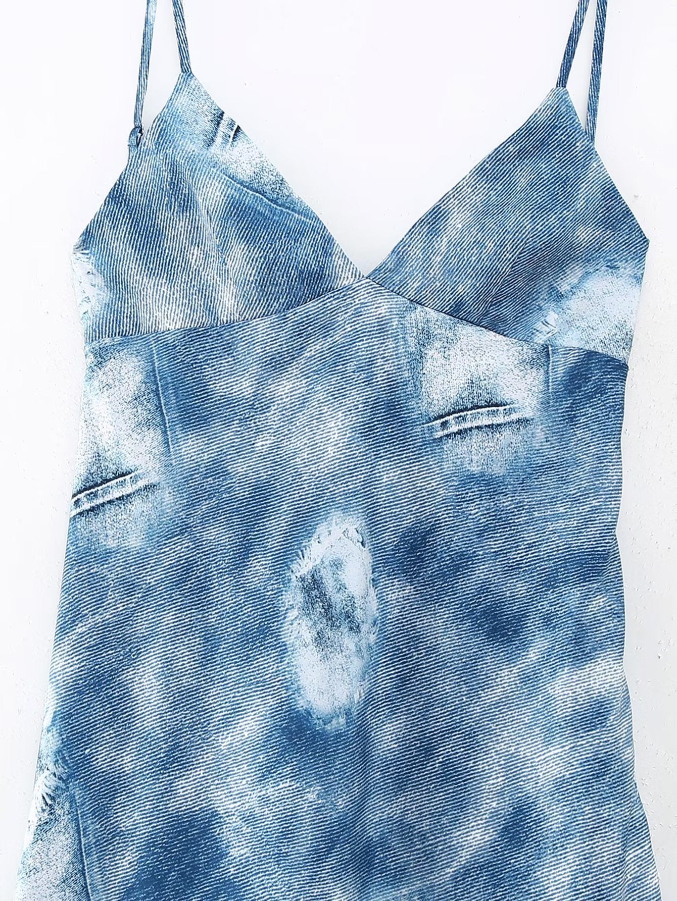Delphine Denim Print Dress
