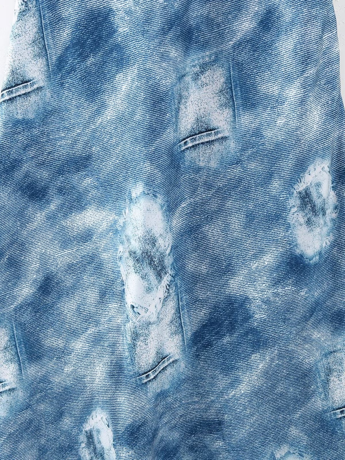 Delphine Denim Print Dress