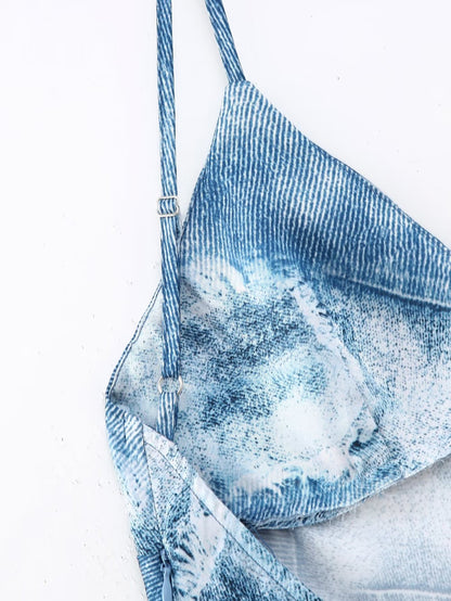 Delphine Denim Print Dress