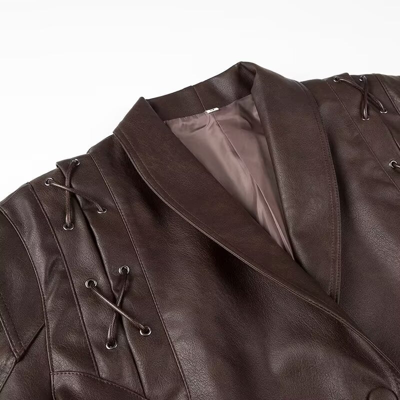 Aminata Leather Bomber