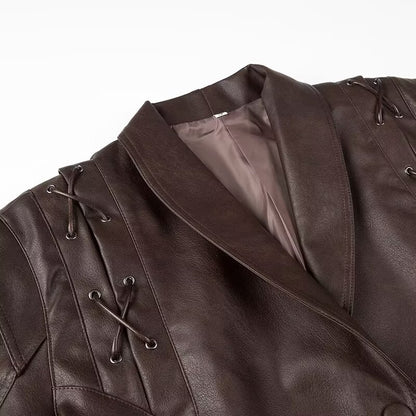 Aminata Leather Bomber