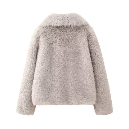 Lerato Plush Faux Fur Short Coat