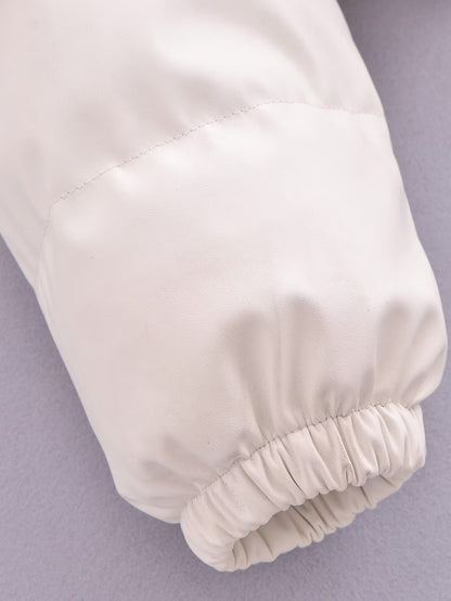 Tandi Padded Leather-Accent Coat