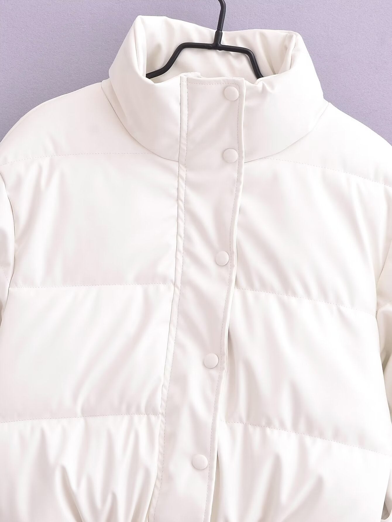 Tandi Padded Leather-Accent Coat