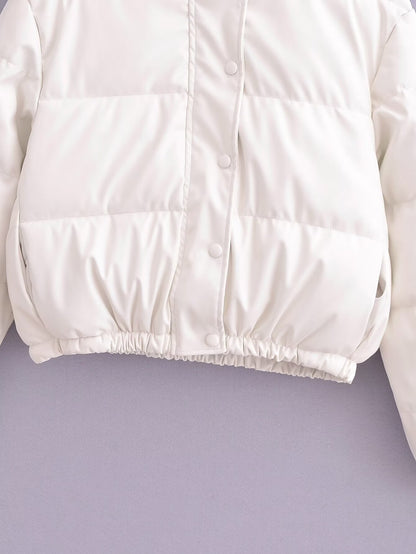 Tandi Padded Leather-Accent Coat