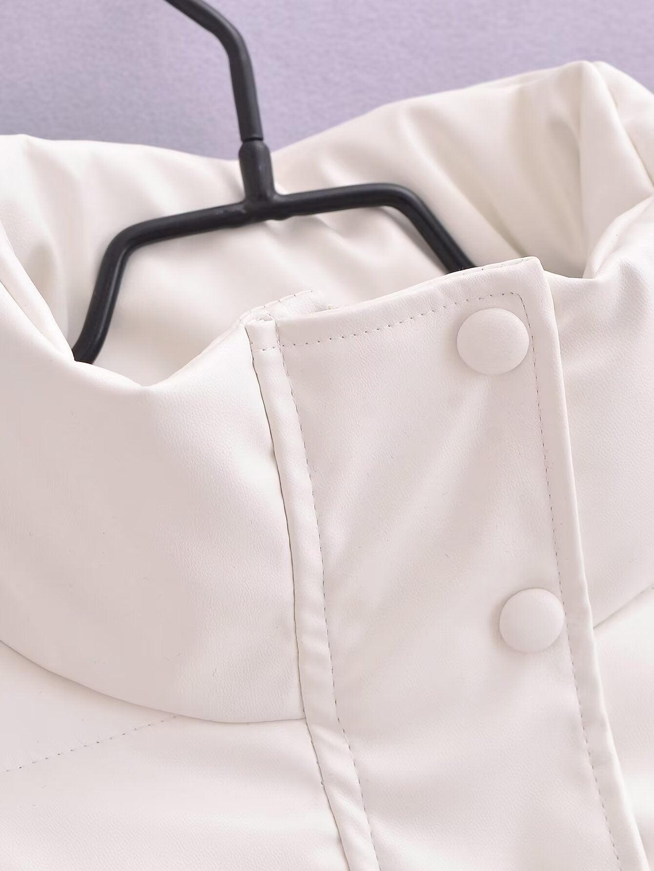 Tandi Padded Leather-Accent Coat