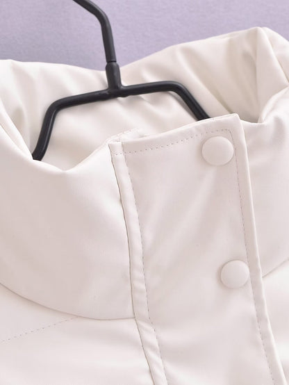 Tandi Padded Leather-Accent Coat