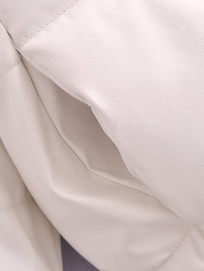 Tandi Padded Leather-Accent Coat