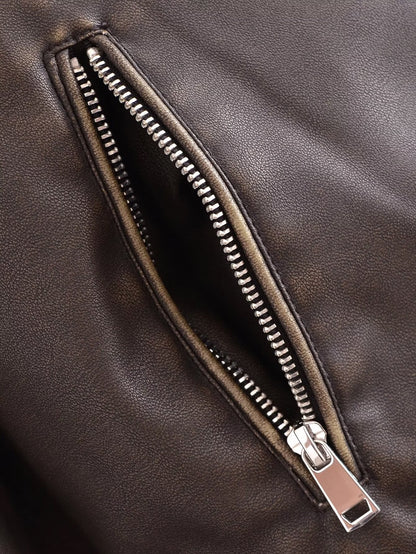 Nahla Retro Faux Leather Jacket