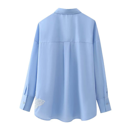 Chemise à col perlé Elira