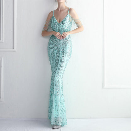 Tahlia Beaded Sling Cocktail Dress