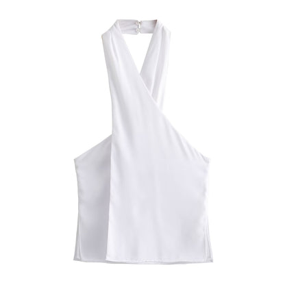 Ama Backless Hanging Collar Top