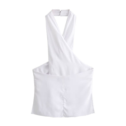 Ama Backless Hanging Collar Top