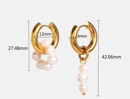 Boucles d'oreilles asymétriques Sade Pearl