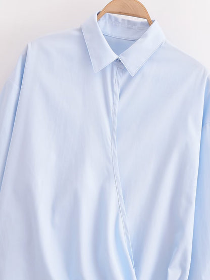 Chemise en popeline à nœud papillon Amahle