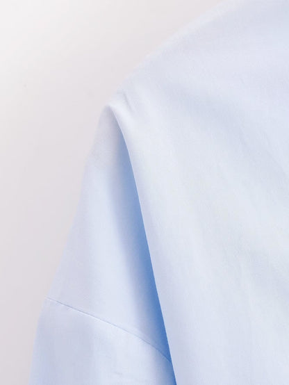 Chemise en popeline à nœud papillon Amahle