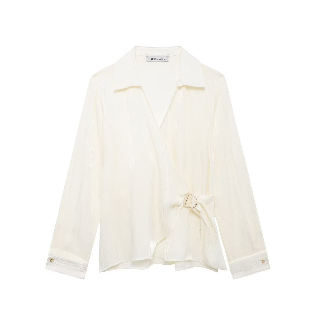 Chemise en satin brillant Amaara