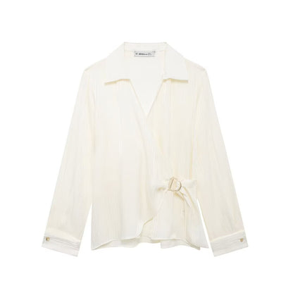 Chemise en satin brillant Amaara
