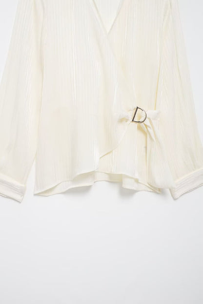 Chemise en satin brillant Amaara
