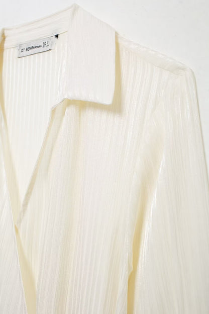 Chemise en satin brillant Amaara