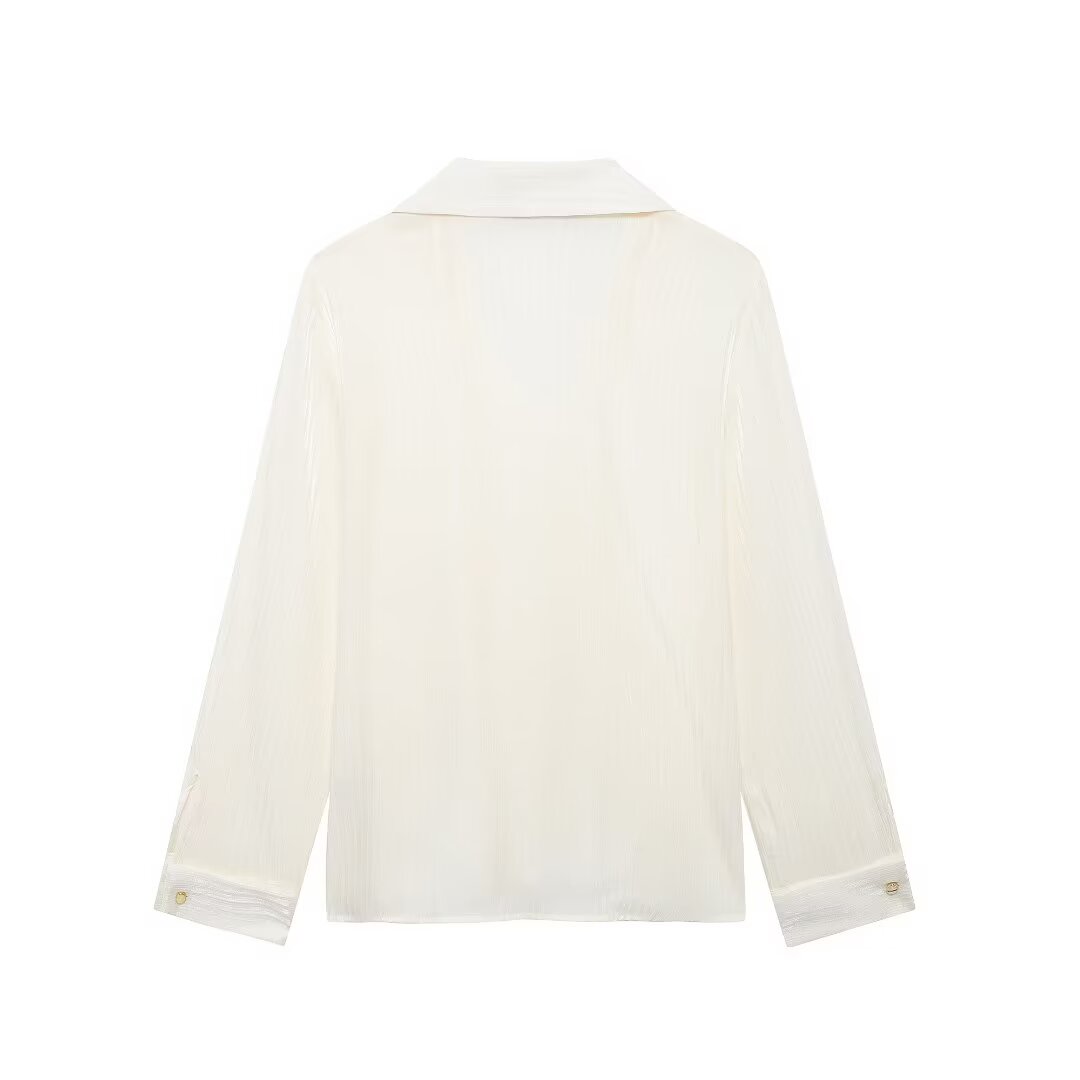 Chemise en satin brillant Amaara