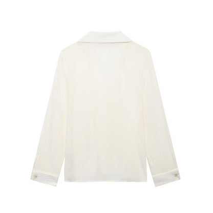 Chemise en satin brillant Amaara