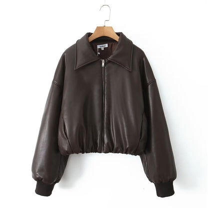 Zaina Retro Cotton Motorcycle Jacket