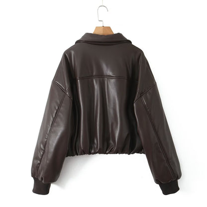 Zaina Retro Cotton Motorcycle Jacket