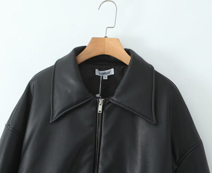 Zaina Retro Cotton Motorcycle Jacket