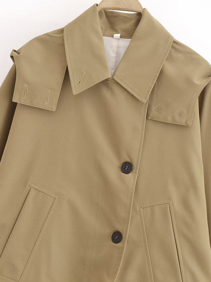 Amara Hooded Casual Short Coat