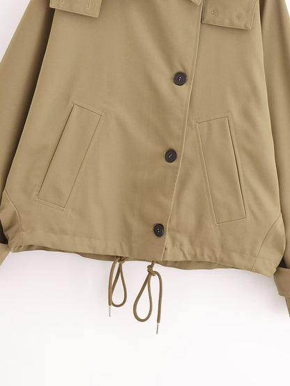 Amara Hooded Casual Short Coat
