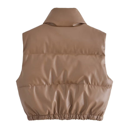 Gilet Amahle en coton et similicuir