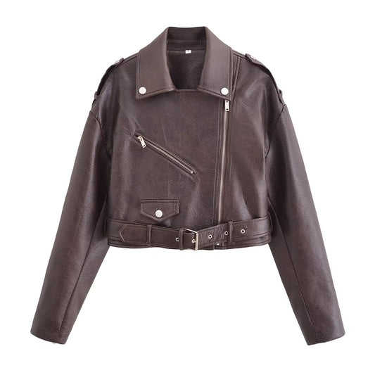 Sekou Retro Leather Motorcycle Jacket