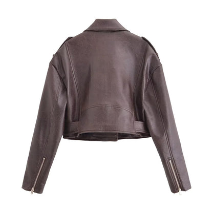 Sekou Retro Leather Motorcycle Jacket