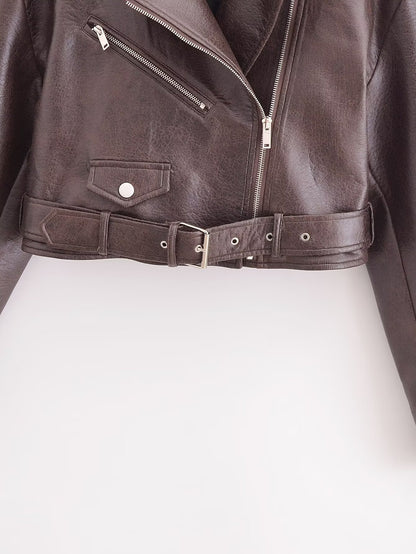 Sekou Retro Leather Motorcycle Jacket