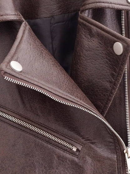 Sekou Retro Leather Motorcycle Jacket