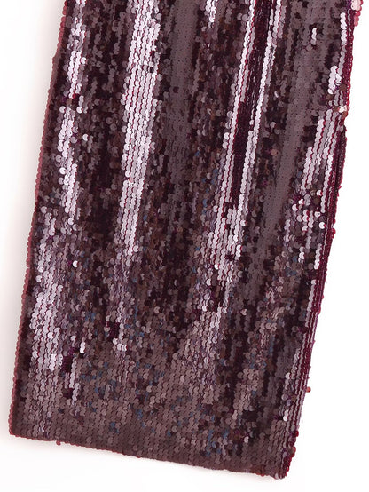 Robe Elviane à col pailleté