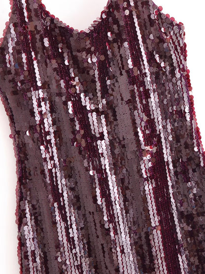 Robe Elviane à col pailleté