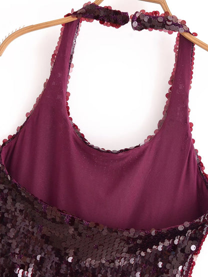 Robe Elviane à col pailleté
